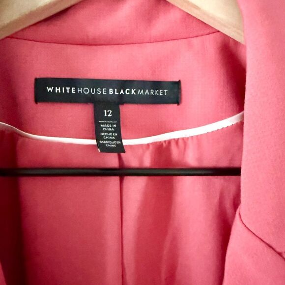 White House Black Market Moto Jacket with Lace up Detail in Pink Size 12 - Picture 4 of 5